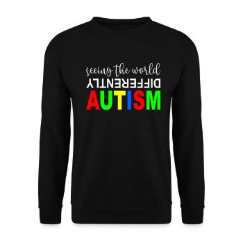 Autist, Autismus - Unisex Sweatshirt - black - Front - Alina (178cm) & Michal (187cm)