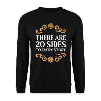 Cool Rpg D20 Dice Saying - Dice Role Gift - Sweat-shirt Unisexe - noir - Devant - Alina (178cm) & Michal (187cm)