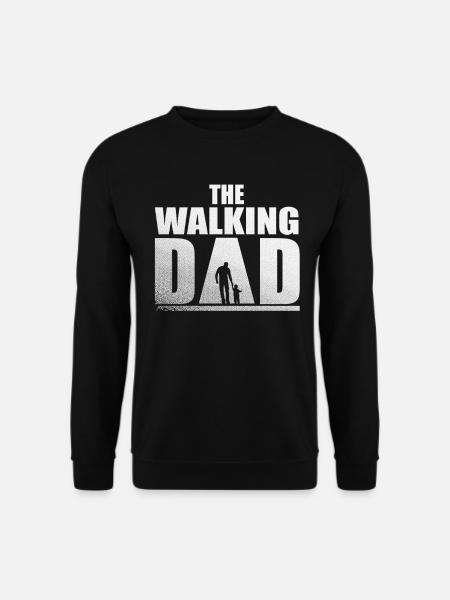 Vatertag, Walking Dad Geschenk für werdende Papas - Unisex Pullover - Schwarz