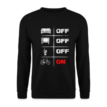Cyclists Cyclists for cyclists - Unisex Sweatshirt - black - Front - Alina (178cm) & Michal (187cm)