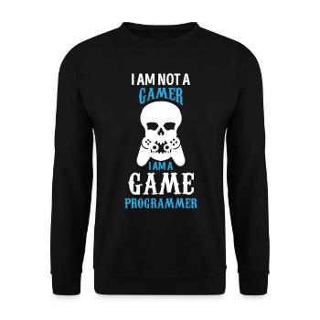 Programmer - I am a game Programmer - Unisex Sweatshirt - black - Front - Alina (178cm) & Michal (187cm)