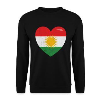 Kurdistan t shirt - Unisex Sweatshirt - black - Front - Alina (178cm) & Michal (187cm)