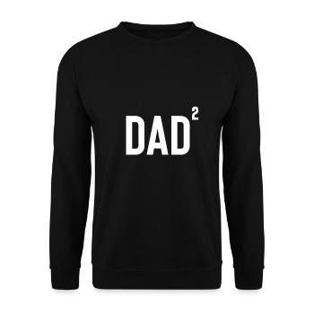Dad 2 father of Two kids Fathers Day Gift Dad Gram - Unisex Pullover - Schwarz - Vorne - Alina (178cm) & Michal (187cm)