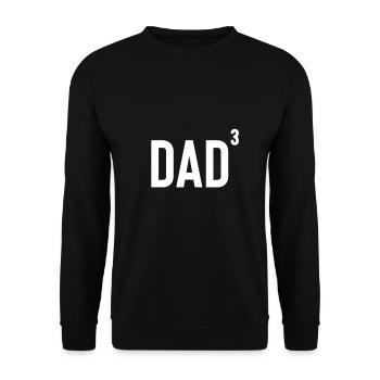 Dad 3 father of Three kids Fathers Day Gift Dad Gr - Sweat-shirt Unisexe - noir - Devant - Alina (178cm) & Michal (187cm)