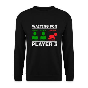 Cadeau de motif drôle de nerd gamer de grossesse - Sweat-shirt Unisexe - noir - Devant - Alina (178cm) & Michal (187cm)