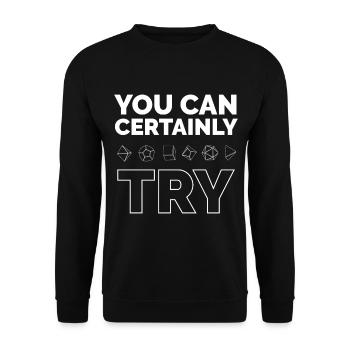 Cube Rpg Gift - Unisex Sweatshirt - black - Front - Alina (178cm) & Michal (187cm)