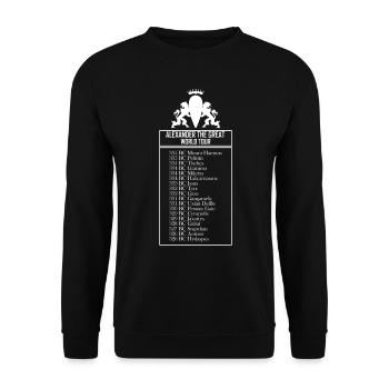 Le Roi Alexandre du Grand Tour du Monde - Sweat-shirt Unisexe - noir - Devant - Alina (178cm) & Michal (187cm)