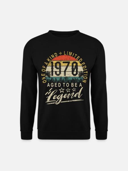 51. Geburtstag Jahrgang 1970 Legende Retro Vintage - Unisex Pullover - Schwarz