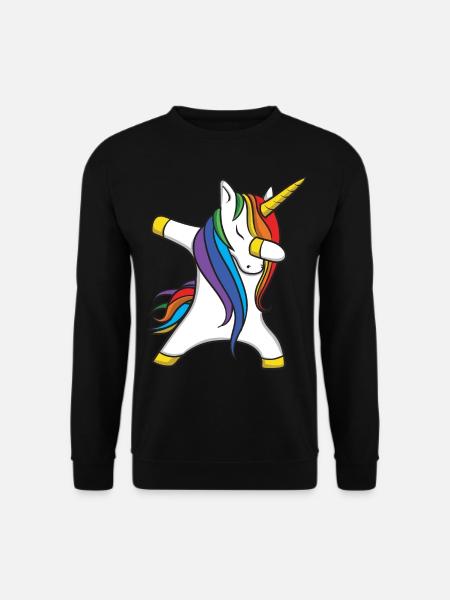 Dabbing unicorn unicorn - Unisex Sweatshirt - black