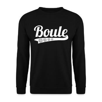 Petanque Aktuell Boule Kugeln Geschenk - Unisex Pullover - Schwarz - Vorne - Alina (178cm) & Michal (187cm)