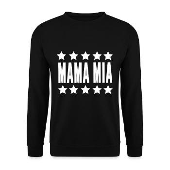 Idée de cadeau d'anniversaire Agnetha MAMA MIA - Sweat-shirt Unisexe - noir - Devant - Alina (178cm) & Michal (187cm)