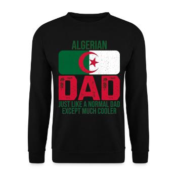 Père algérien Algérie drapeau fête des pères - Sweat-shirt Unisexe - noir - Devant - Alina (178cm) & Michal (187cm)