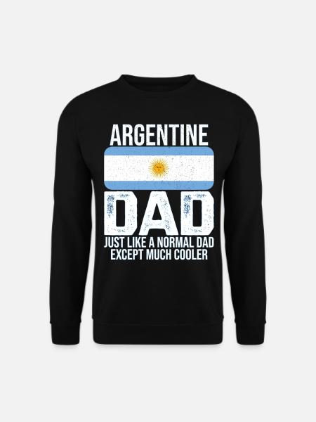 Tee-shirt drapeau argentin père argentin - Sweat-shirt Unisexe - noir