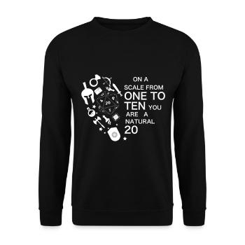 Drôle de rengaine RPG - Sweat-shirt Unisexe - noir - Devant - Alina (178cm) & Michal (187cm)