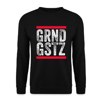 Grundgesetz Corona Virus Geschenkidee Geburtstag - Unisex Pullover - Schwarz - Vorne - Alina (178cm) & Michal (187cm)