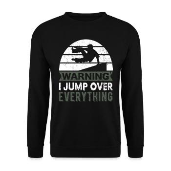 Parkour freerunning parkour runner idée cadeau - Sweat-shirt Unisexe - noir - Devant - Alina (178cm) & Michal (187cm)