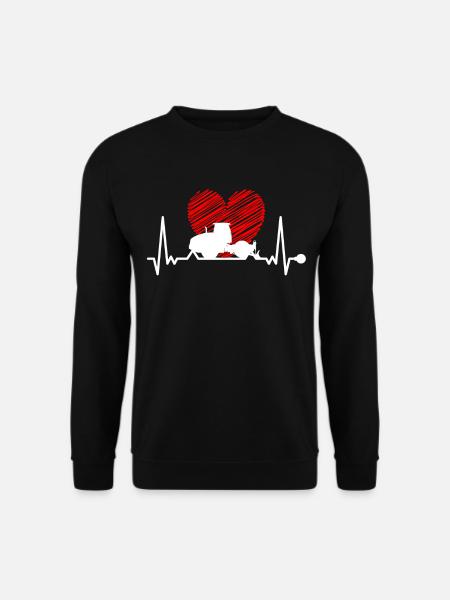 Straßenbauer Herzschlag - Unisex Pullover - Schwarz