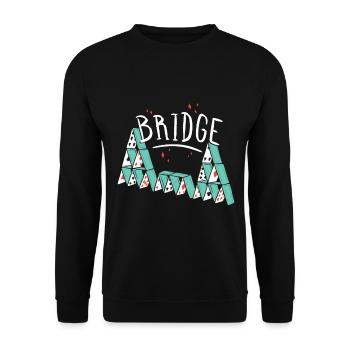 T-shirt Bridge Bridge - Sweat-shirt Unisexe - noir - Devant - Alina (178cm) & Michal (187cm)