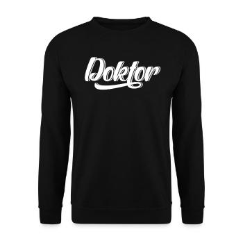 Doktor 2020 Doktorand Doktorarbeit Doktortitel - Unisex Pullover - Schwarz - Vorne - Alina (178cm) & Michal (187cm)