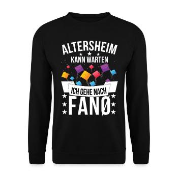 Fanø Fanö Skandinavien Nordsee urlaub - Unisex Pullover - Schwarz - Vorne - Alina (178cm) & Michal (187cm)