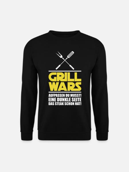 Lustiges Grillen Grill Mann Männer Geschenk - Unisex Pullover - Schwarz