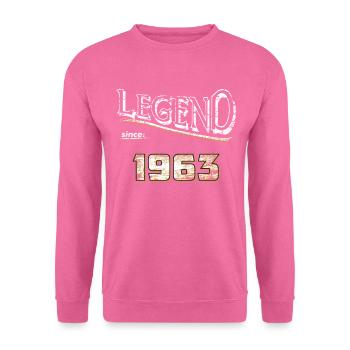 Légende depuis 1963 / légende depuis 1963 / légendaire - Sweat-shirt Unisexe - rose - Devant