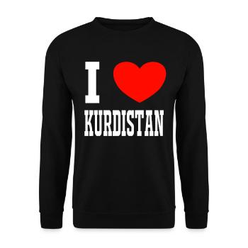 Kurdistan Kurds t shirt gift - Unisex Sweatshirt - black - Front - Alina (178cm) & Michal (187cm)
