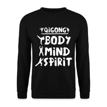 Qigong Qi Gong Tai Chi Thai Chigong Yoga - Unisex Pullover - Schwarz - Vorne - Alina (178cm) & Michal (187cm)