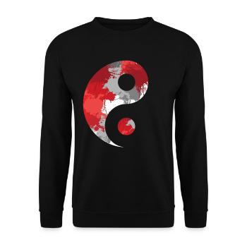 Qigong Qi Gong Tai Chi Thai Chigong Yoga - Unisex Pullover - Schwarz - Vorne - Alina (178cm) & Michal (187cm)