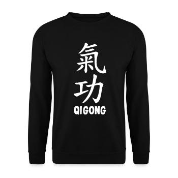 Qigong Qi Gong Tai Chi Thai Chigong Yoga - Unisex Pullover - Schwarz - Vorne - Alina (178cm) & Michal (187cm)