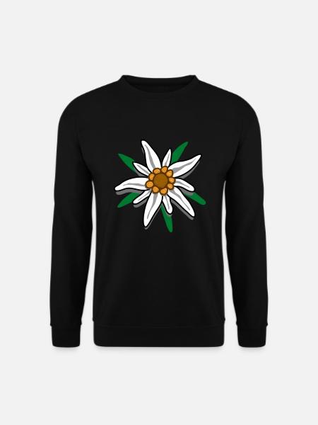 Alpen-Edelweiss Design für Kletter und Berg Fans - Unisex Pullover - Schwarz