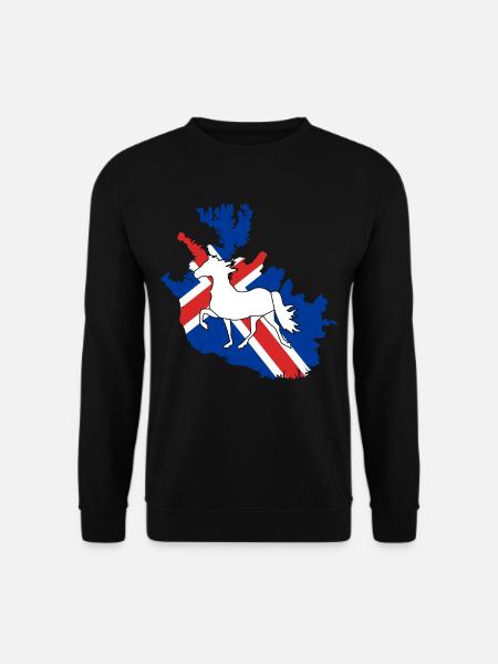 Islandpferd Tölt Island saga Isi Geschenk Isländer - Unisex Pullover - Schwarz