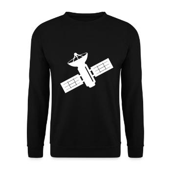 Satellite Space Orbit Gift Idea - Unisex Sweatshirt - black - Front - Alina (178cm) & Michal (187cm)