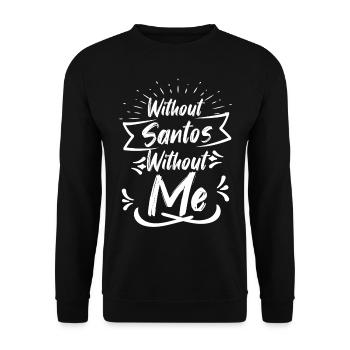 Santos santo - Unisex Sweatshirt - black - Front - Alina (178cm) & Michal (187cm)