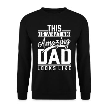 Father Dad Daddy Dad saying gift idea - Unisex Sweatshirt - black - Front - Alina (178cm) & Michal (187cm)