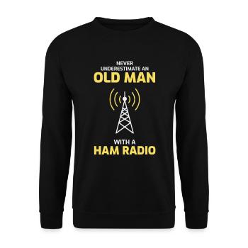 Amateur Ham Radio Funny Gift - Sweat-shirt Unisexe - noir - Devant - Alina (178cm) & Michal (187cm)