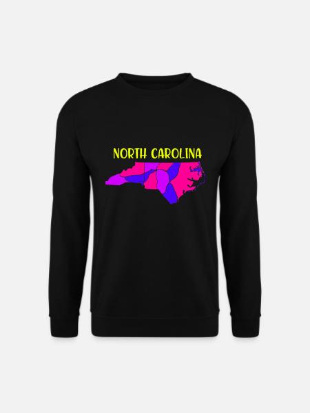USA Staat: North Carolina - Unisex Pullover - Schwarz