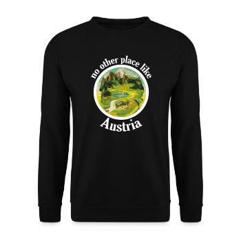 Autriche Autriche Vacances d'été Voyage Voyage - Sweat-shirt Unisexe - noir - Devant - Alina (178cm) & Michal (187cm)