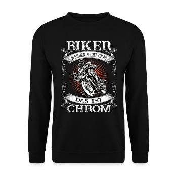 Biker hobby motorcycle gift - Unisex Sweatshirt - black - Front - Alina (178cm) & Michal (187cm)
