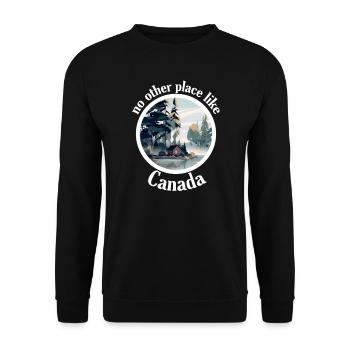 Canada Wild Wilderness Adventure Outdoor Nature Canada - Unisex Sweatshirt - black - Front - Alina (178cm) & Michal (187cm)