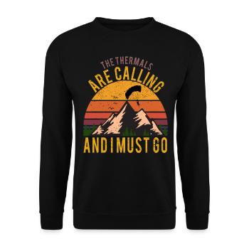 Paragleiter Paragliding Gleitschirmfliegen - Unisex Pullover - Schwarz - Vorne - Alina (178cm) & Michal (187cm)