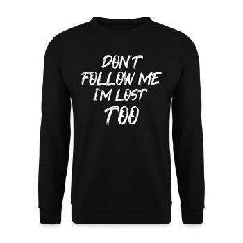 Borderline soul love saying - Unisex Sweatshirt - black - Front - Alina (178cm) & Michal (187cm)