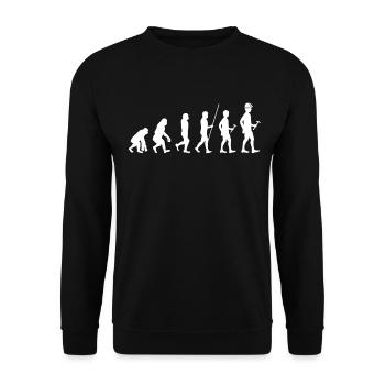 Client house building topping out gift builder - Unisex Sweatshirt - black - Front - Alina (178cm) & Michal (187cm)