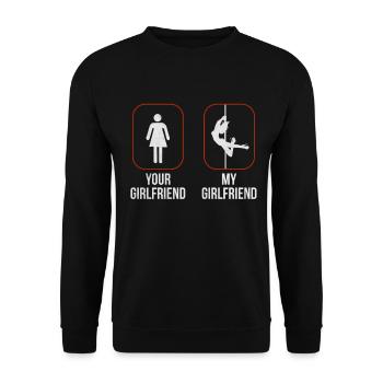 Pole Dance - Unisex Pullover - Schwarz - Vorne - Alina (178cm) & Michal (187cm)