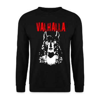 2reborn VALHALLA Kriegerin Warrior Odin Thor Braut - Unisex Pullover - Schwarz - Vorne - Alina (178cm) & Michal (187cm)