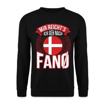 Fano Fanø Dänemark Urlaub Geschenk Denmark - Unisex Pullover - Schwarz - Vorne - Alina (178cm) & Michal (187cm)