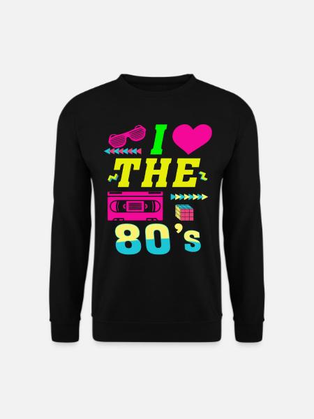 I Love The 80s Gift Clothes Frauen Männer - Unisex Pullover - Schwarz