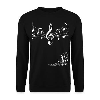Notes de musique - Sweat-shirt Unisexe - noir - Devant - Alina (178cm) & Michal (187cm)