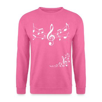 Musik Noten - Unisex Pullover - Pink - Vorne