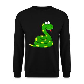 Snake - Unisex Sweatshirt - black - Front - Alina (178cm) & Michal (187cm)
